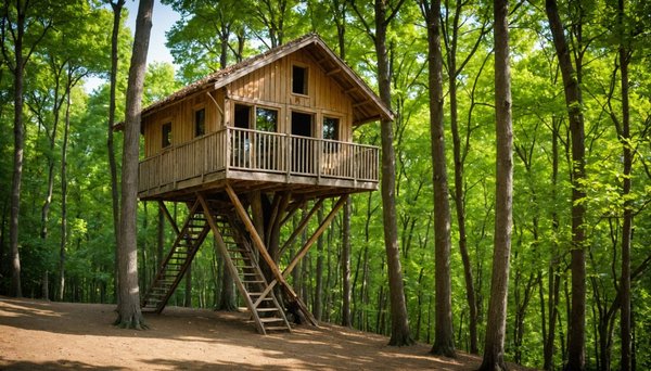 Profitez de cabanes dans les arbres en gironde au domaine ecotelia